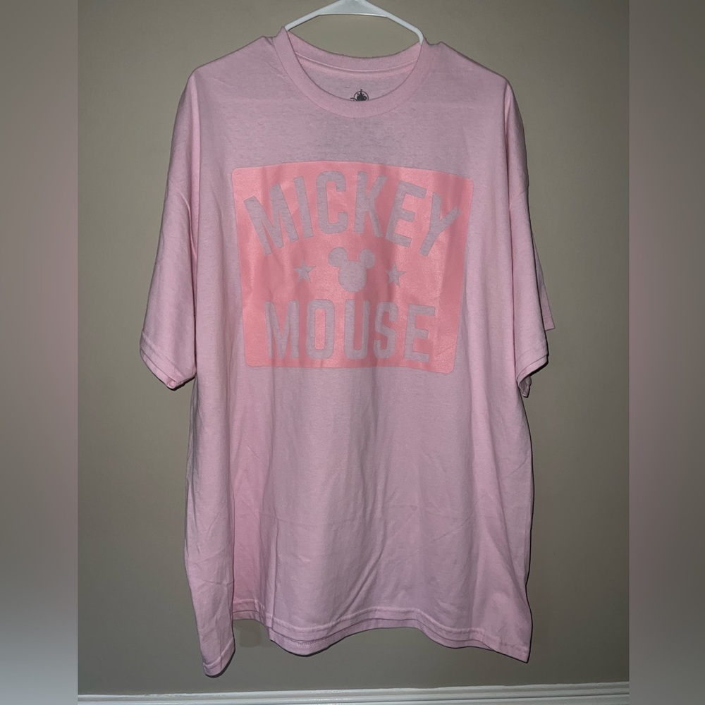 Disney Mickey Mouse Pink Graphic Short Sleeve Tee - XXL - NWOT